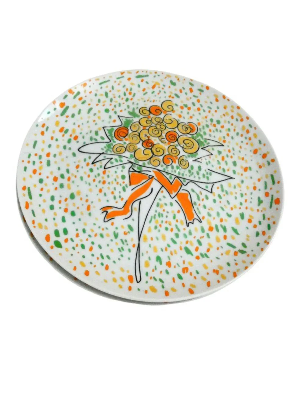 vtg 70s GLORIA VANDERBILT Forever Thine snack salad plates set of 3
